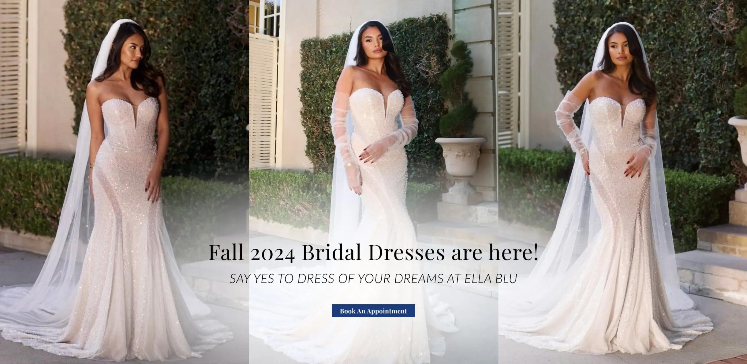 Fall 2024 wedding dresses at Ella Blu Bridal