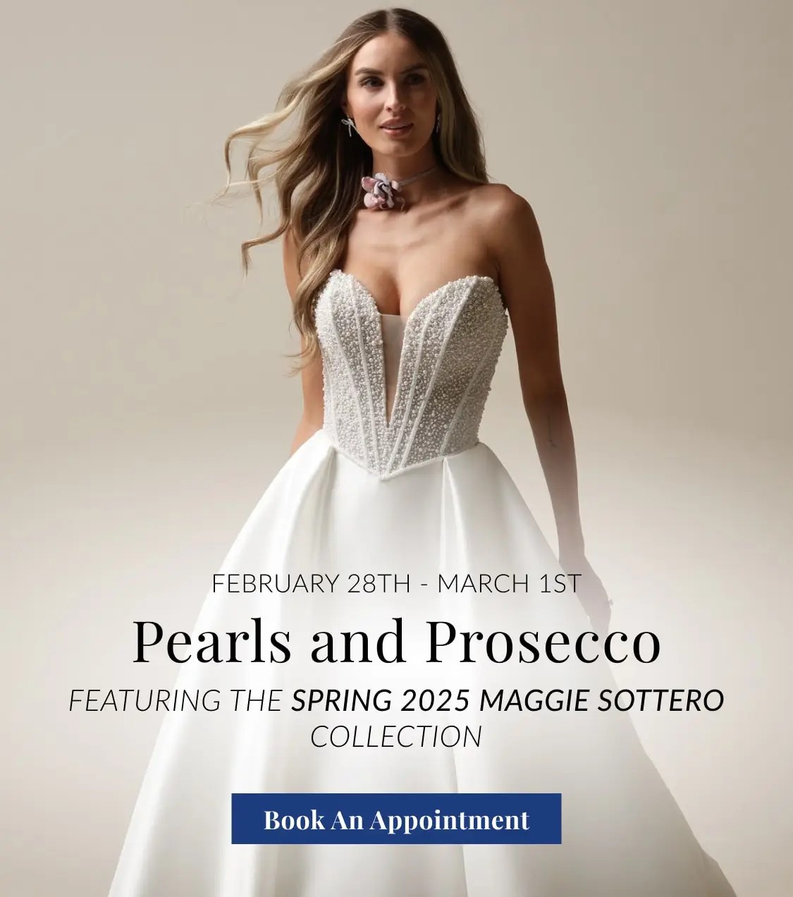 Pearls and Prosecco Maggie Sottero event at Ella Blu